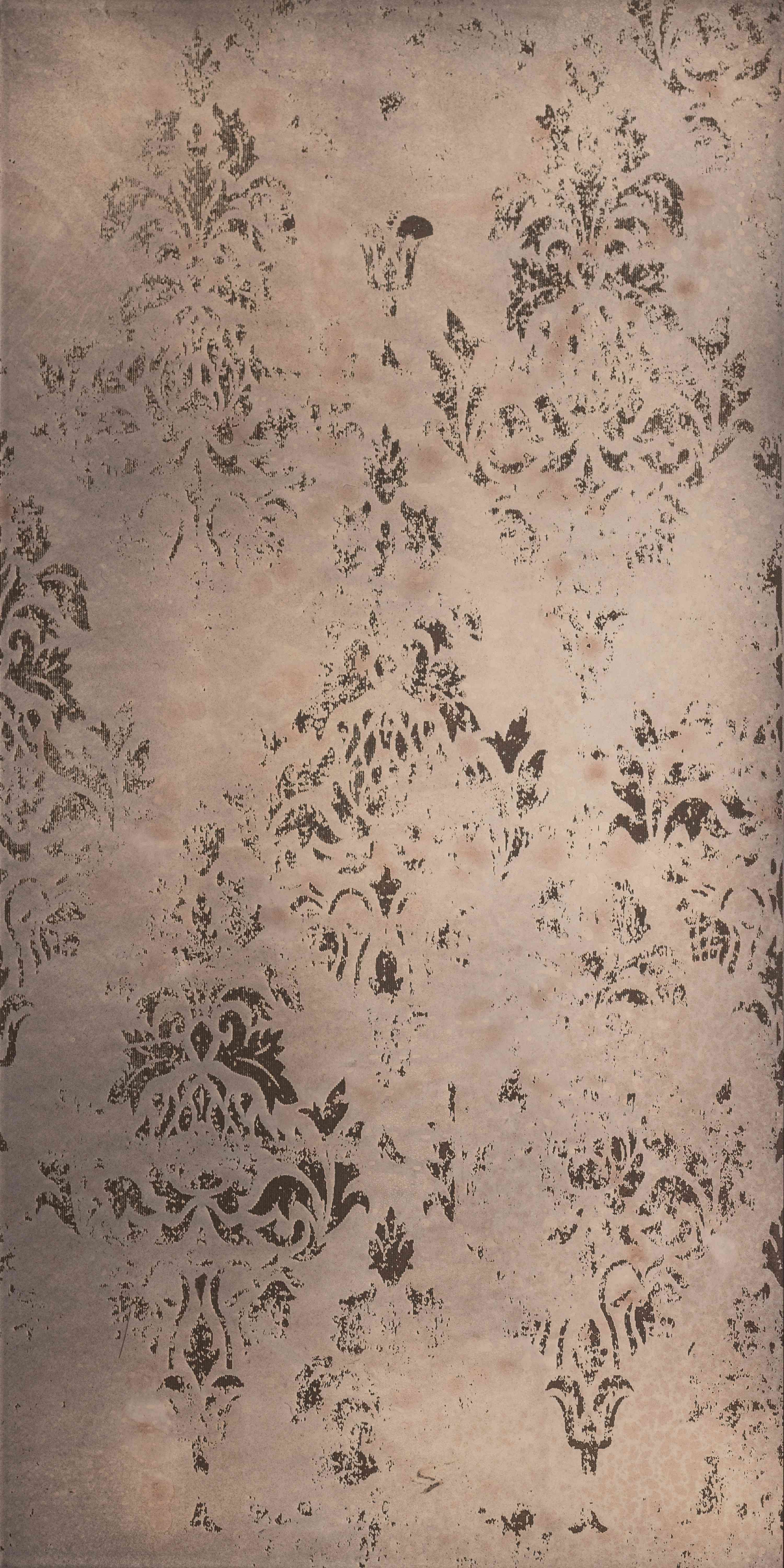 Оriginal Style Glassworks Damask Distressed Rose Gold Decorative Effects Glass Tile 30x60cm-