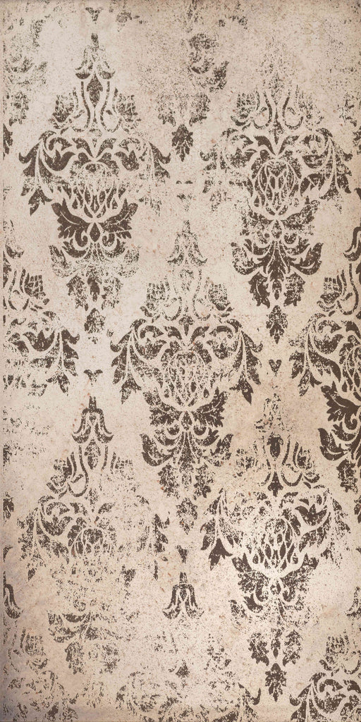 Оriginal Style Glassworks Damask Distressed Rose Gold Decorative Effects Glass Tile 30x60cm-