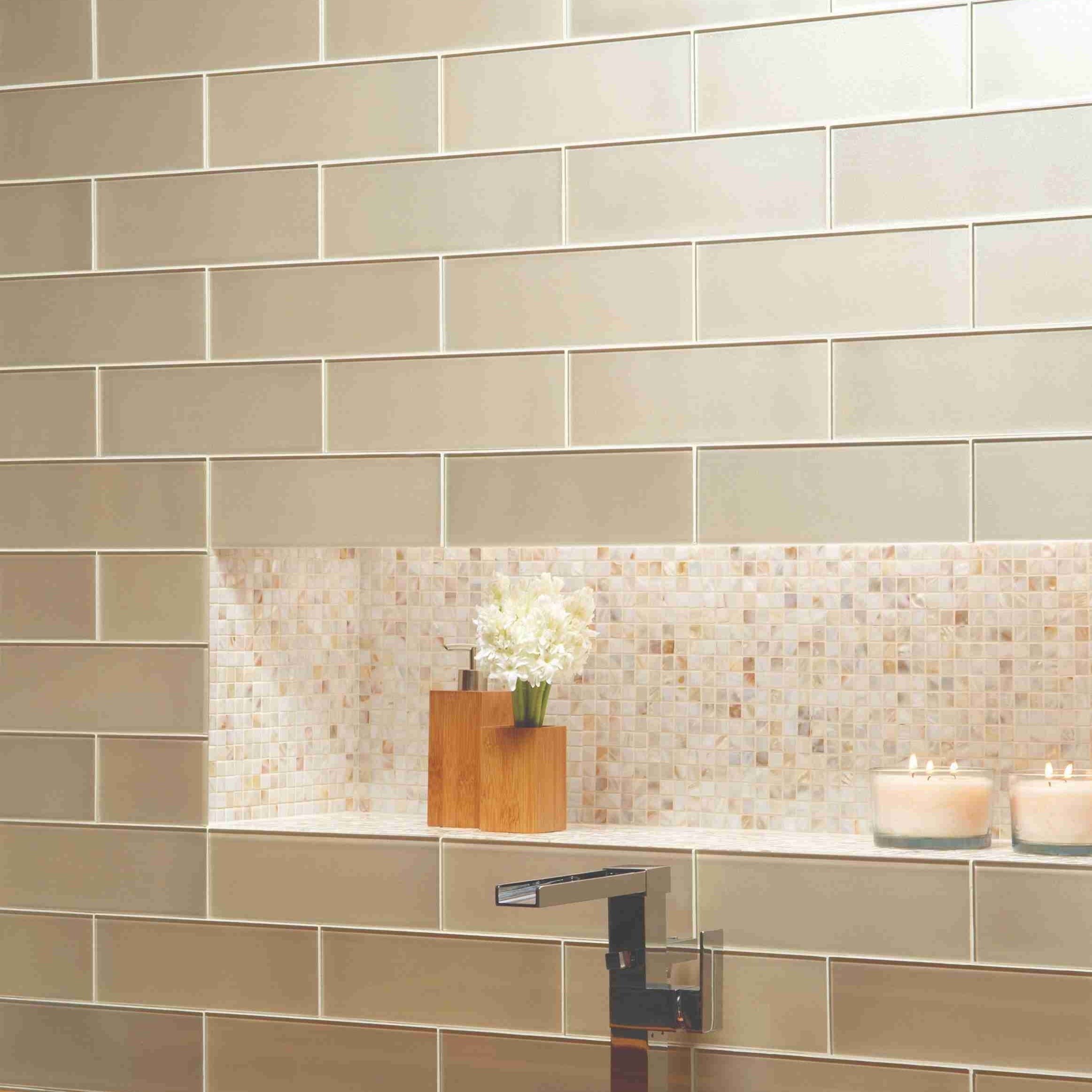 Original Style Glassworks Dionysus Metallic Glass Tile 10x30cm-