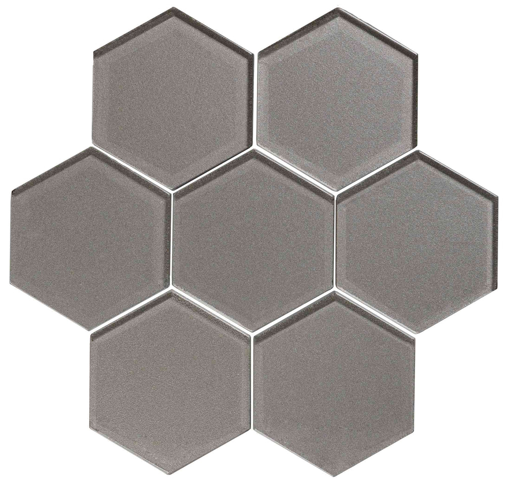 Original Style Glassworks Dionysus Metallic Hexagon Mosaic Tile 30x30cm-