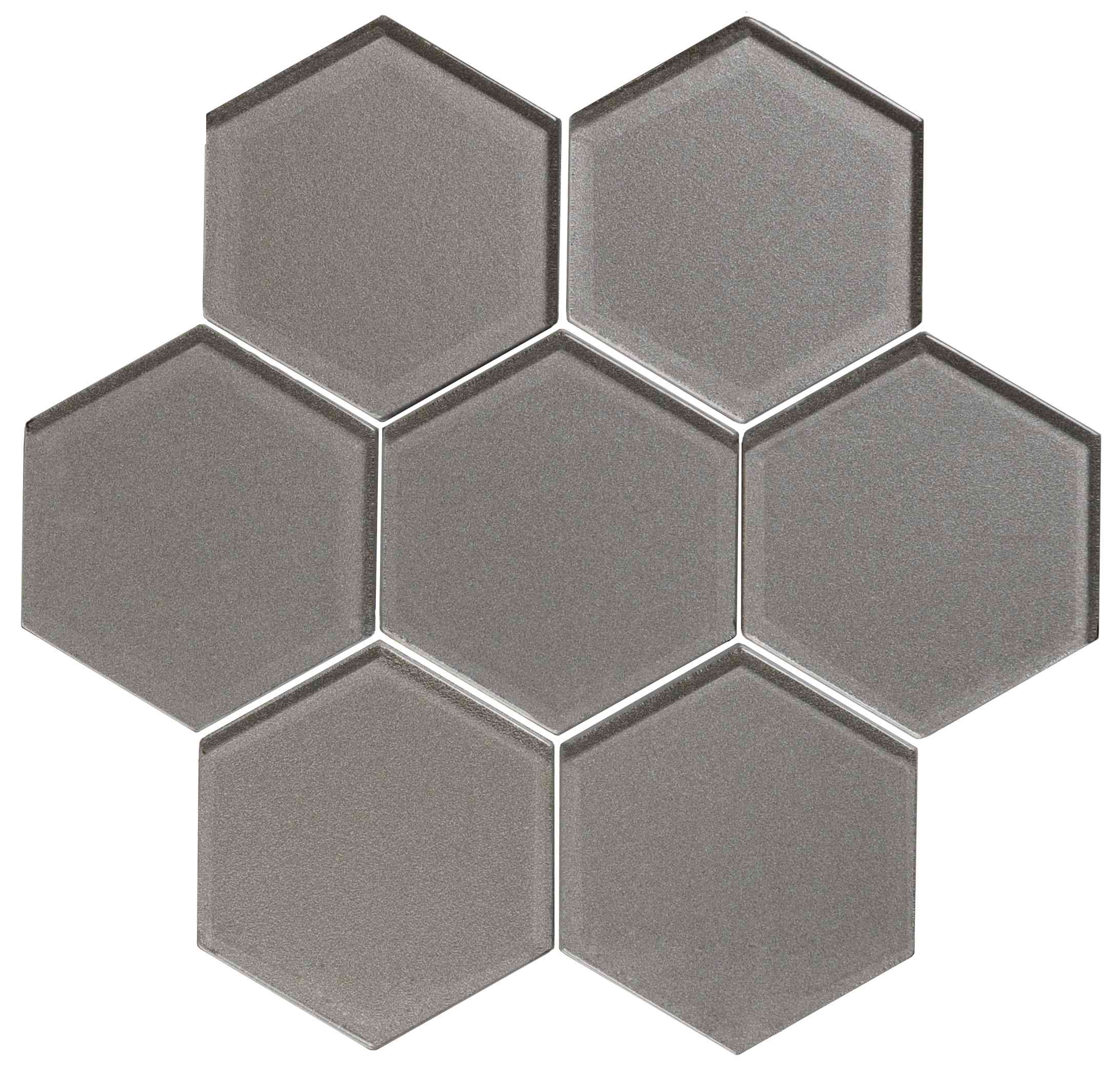 Original Style Glassworks Dionysus Metallic Hexagon Mosaic Tile 30x30cm-