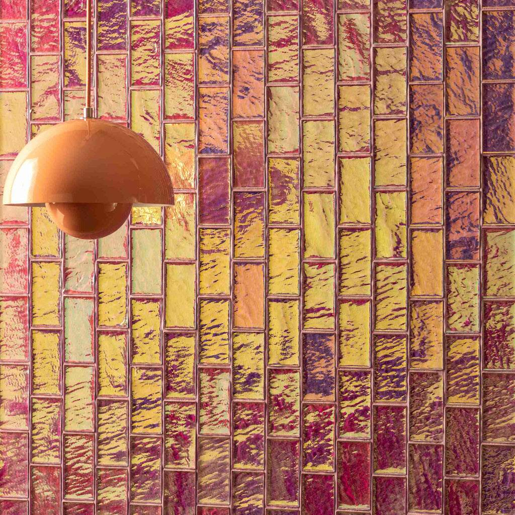 Original Style Glassworks Pink Gloss Mosaic Radiance Tile 30x30cm-