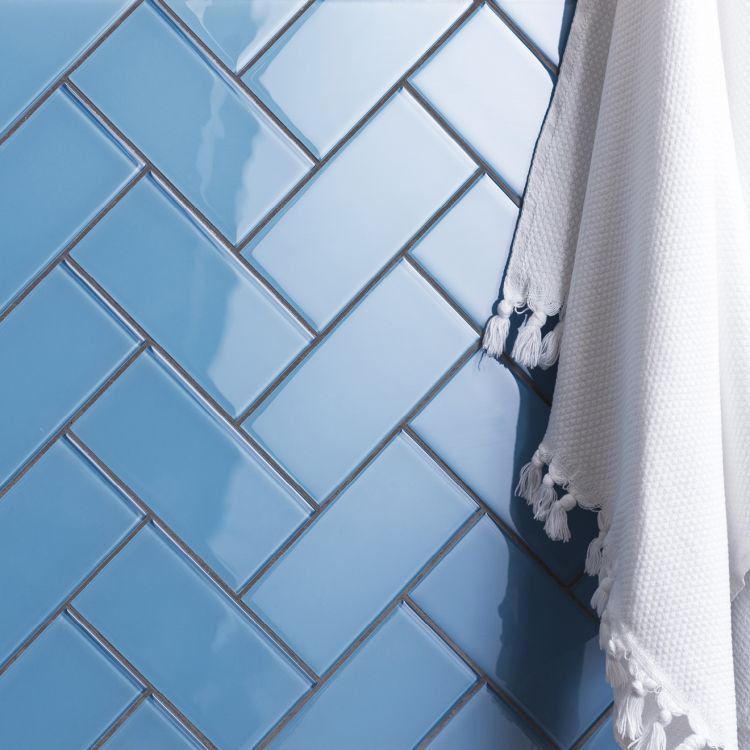 Original Style Glassworks Seine Clear Glass Brick Tile 8x15cm-