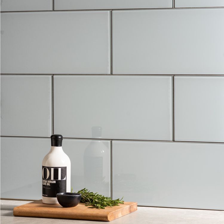 Original Style Glassworks Thames Clear Glass Tile 20x40cm-