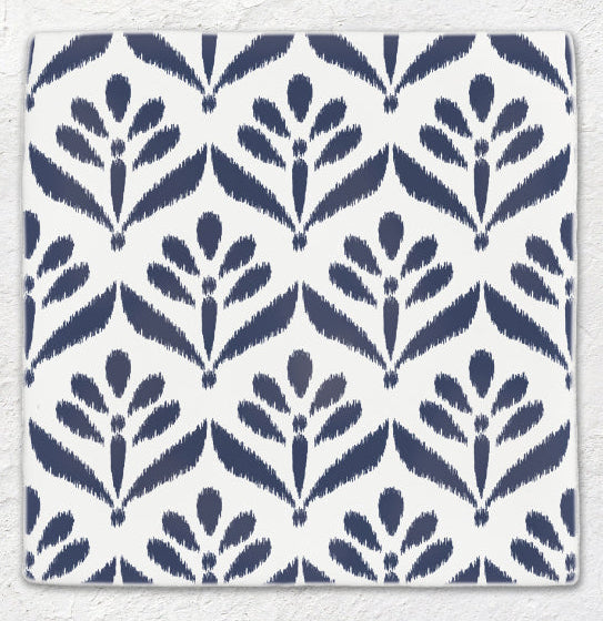 Original Style Jacquard Indigo Ceramic Wall Tile 13x13cm