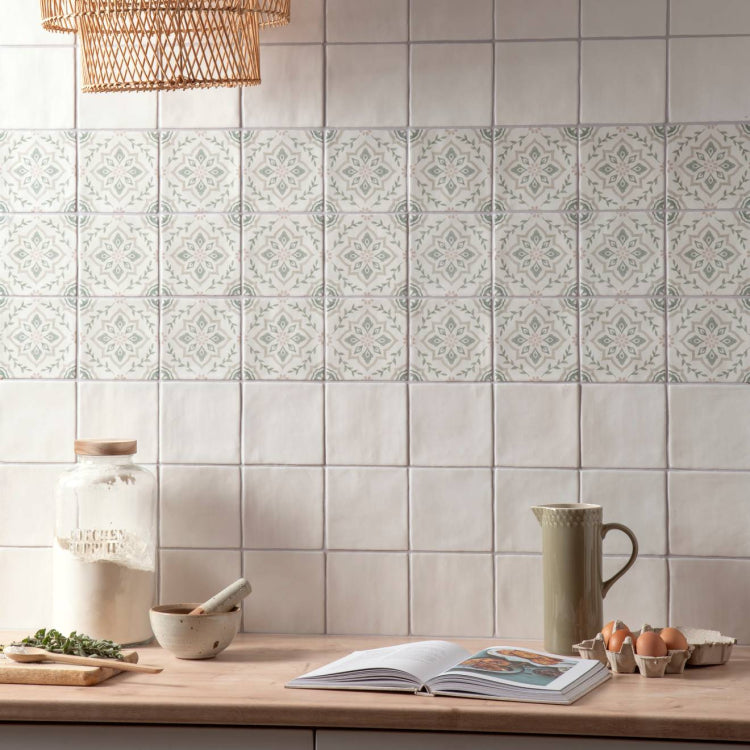Original Style Jaipur Jasmine Ceramic Wall Tile 13x13cm