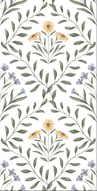 Original Style Living Arts & Crafts Flora Blue Ceramic Wall Tile 30x60cm