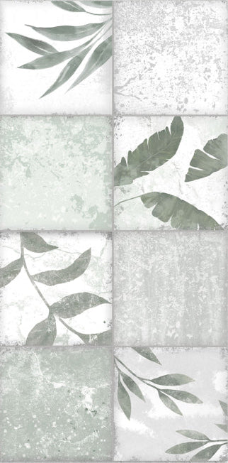 Original Style Living Patchwork Botanical Ivy Ceramic Wall Tile 30x60cm