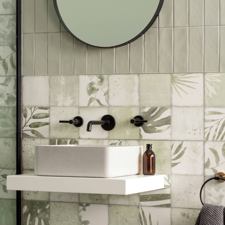 Original Style Living Patchwork Botanical Ivy Tile 30x100cm-