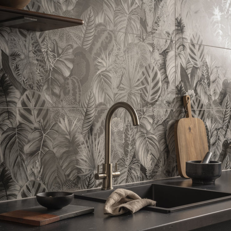 Original Style Living Tropical Oasis Monochrome Single Tile 30x100cm