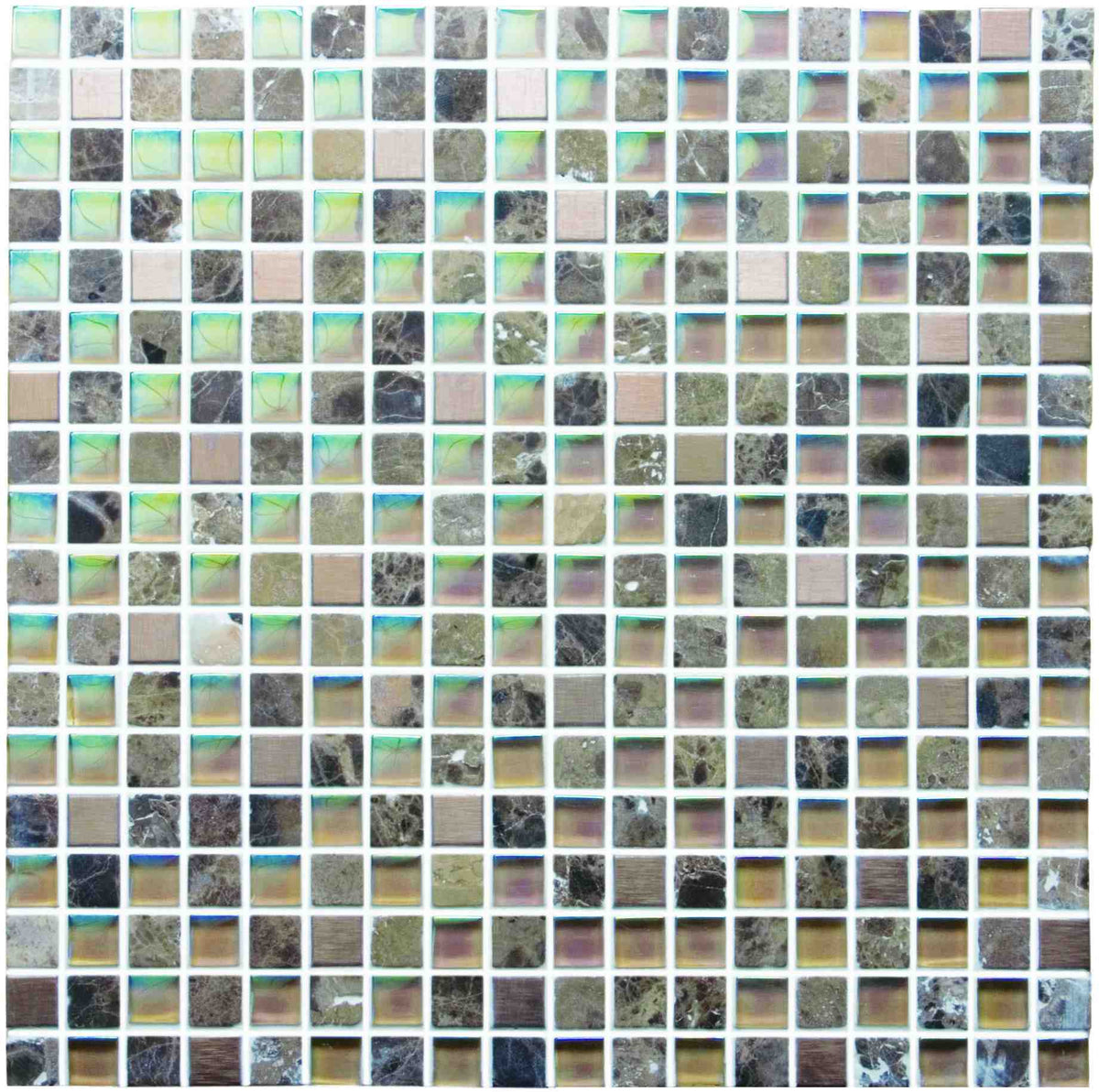 Original Style Mosaics Divine Earth And Fire Mixed Mosaic Tile 30x30cm-