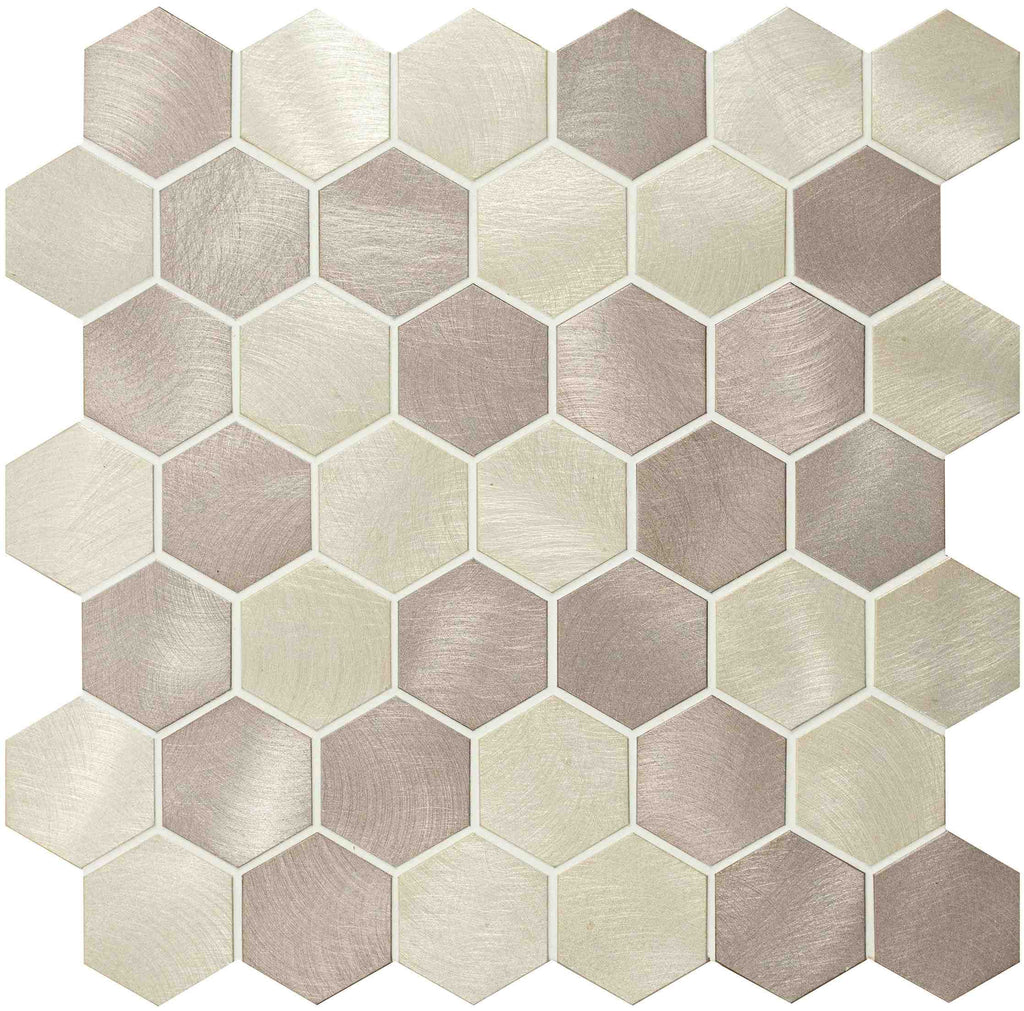 Original Style Mosaics Telesto Beige Mix Hexagon Mosaic Tile 30x30cm-