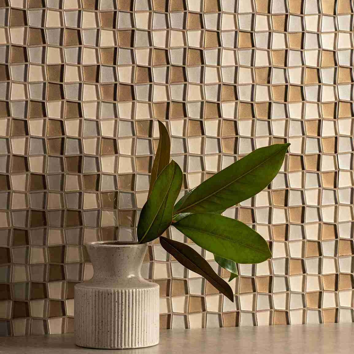 Original Style Mosaics Theia Mixed Glass Mosaic Tile 29x29cm-