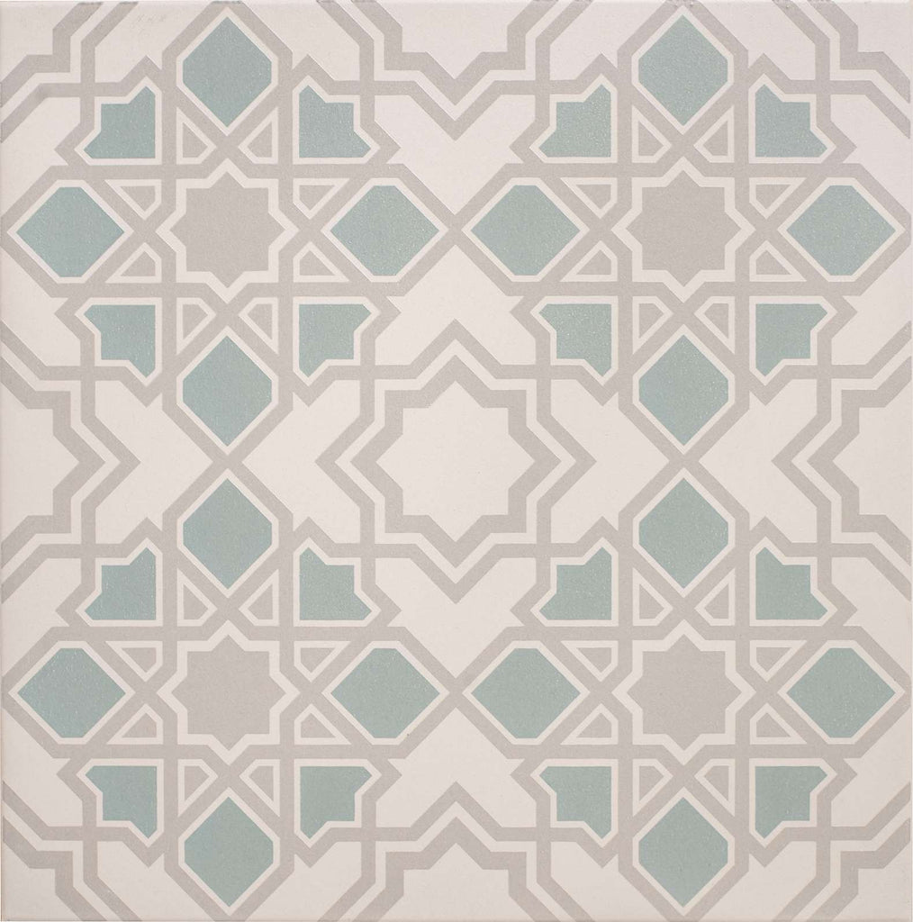 Original Style Odyssey Grande Bolero Teal on Chalk Tile 30x30cm-