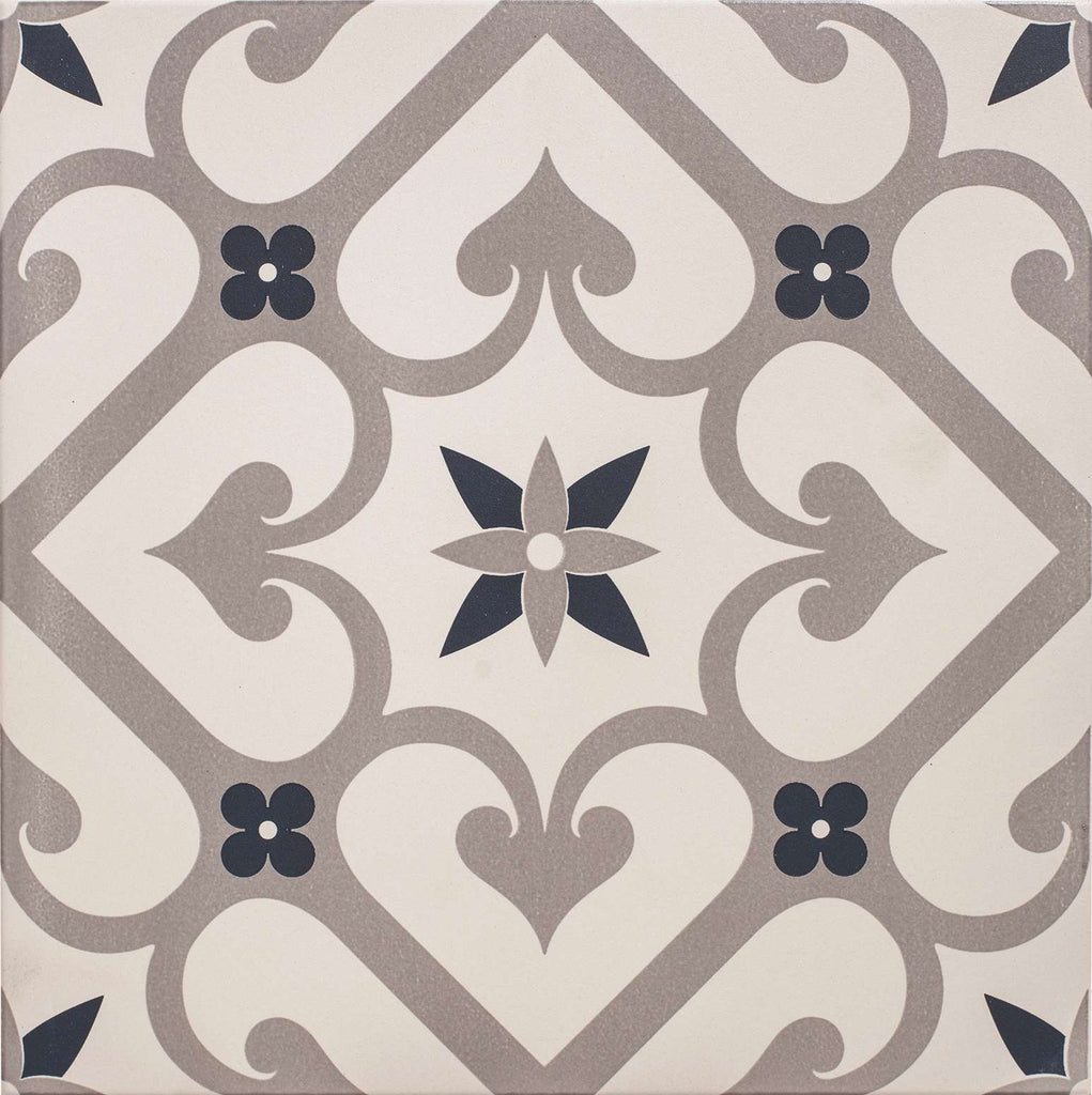 Original Style Odyssey Grande Epoque Dark Blue on Chalk Tile 30x30cm-