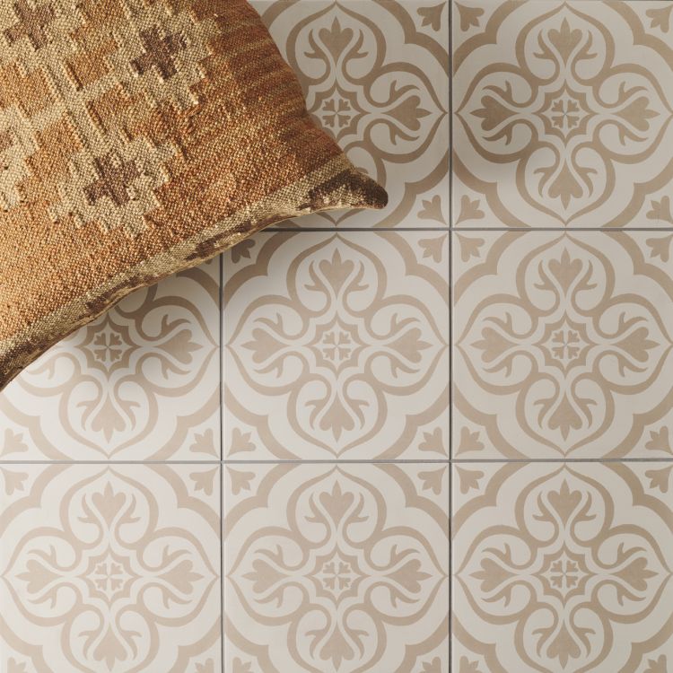 Original Style Odyssey Grande Knightshayes Taupe on Chalk Tile 30x30cm-