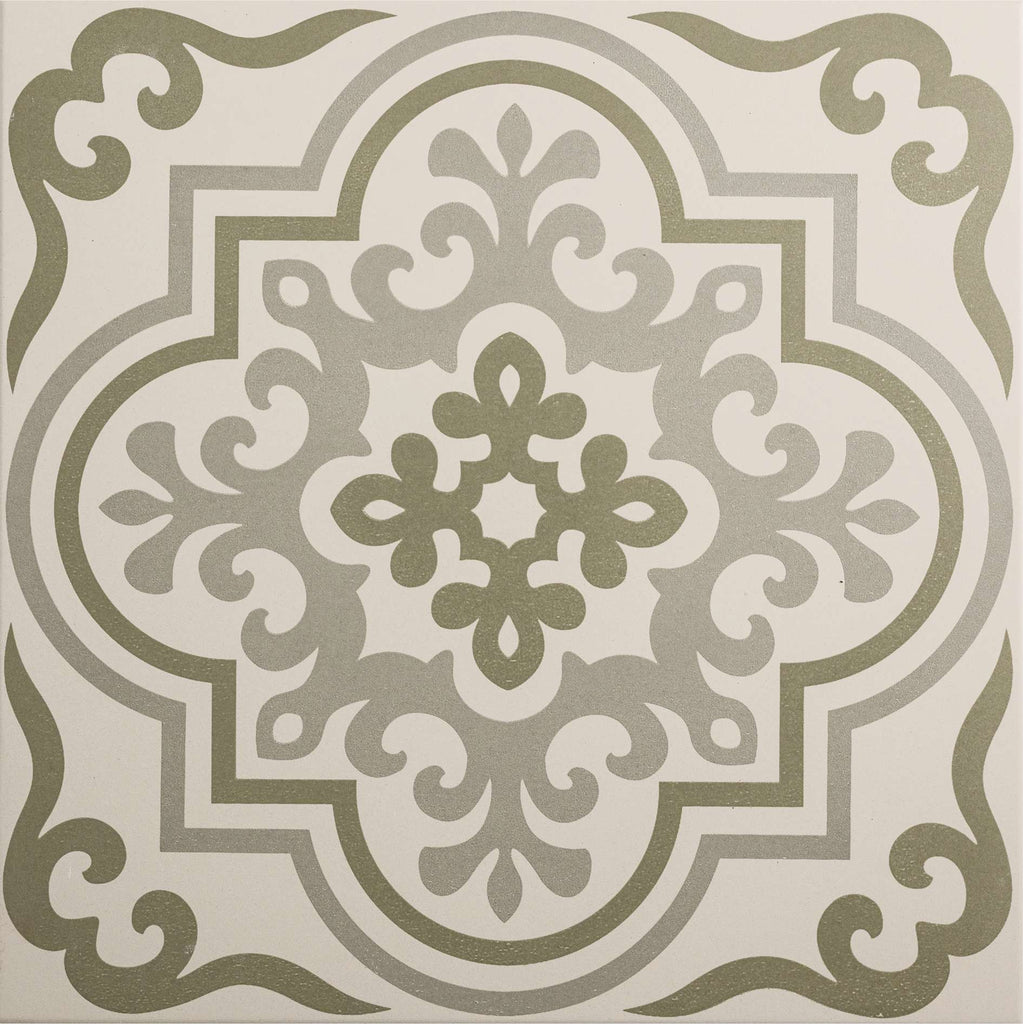 Original Style Odyssey Grande Vogue Green on Chalk Tile 30x30cm-