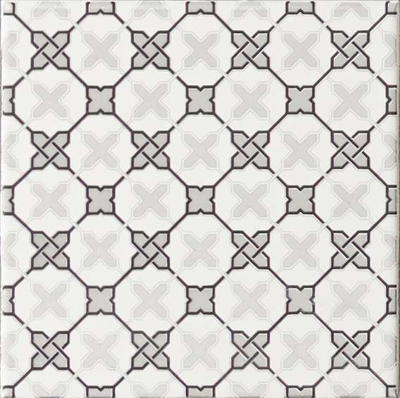 Original Style Odyssey Grey on Brilliant White Tile 15x15cm-Filigree-IM-0012243