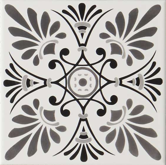 Original Style Odyssey Grey on Brilliant White Tile 15x15cm-Orléans-IM-0005916