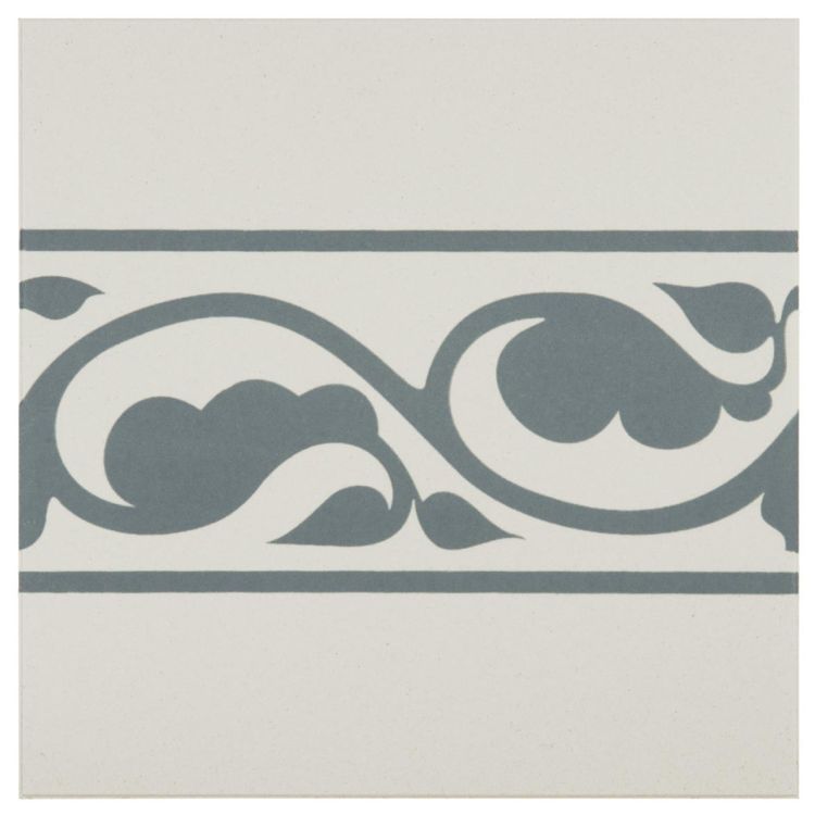 Original Style Odyssey Primo Moroccan Border Denim on Dover White 15x15cm-
