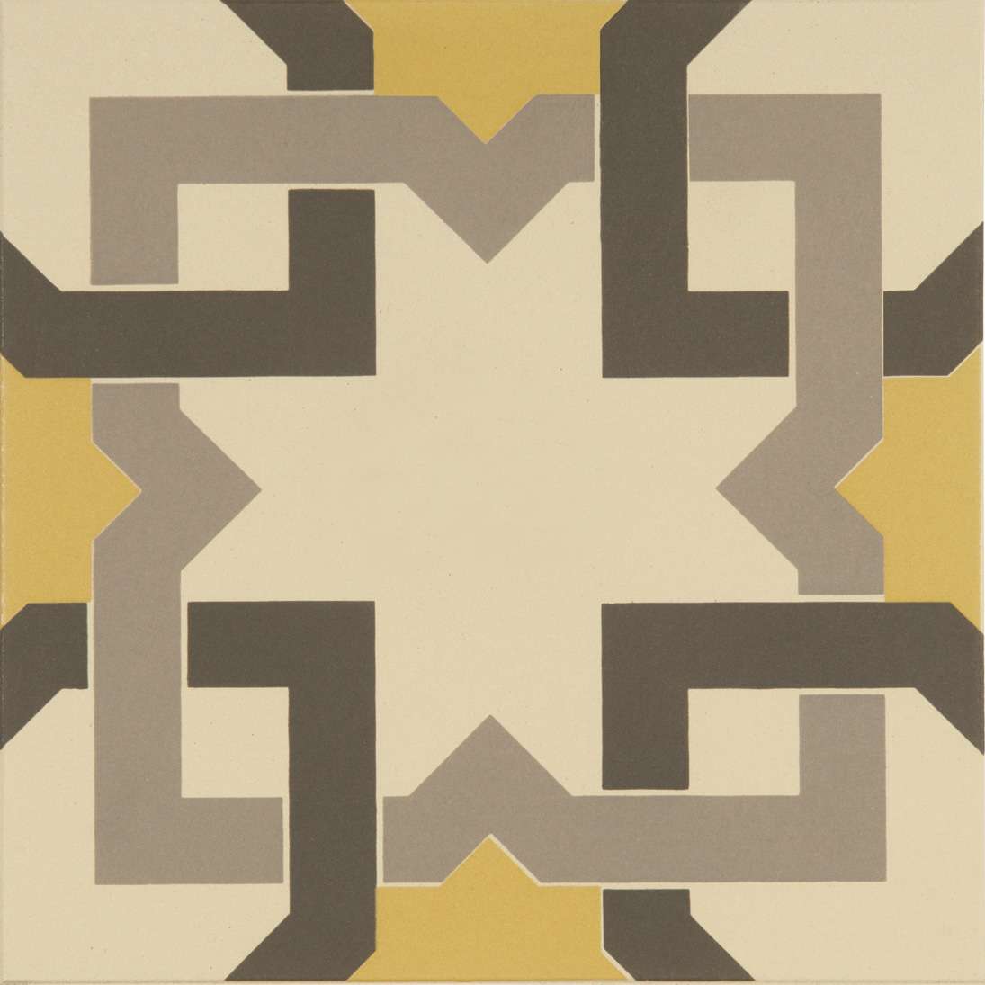 Original Style Odyssey Primo Ottoman Summer Yellow, Light Grey and Dark Grey on White 15x15cm-