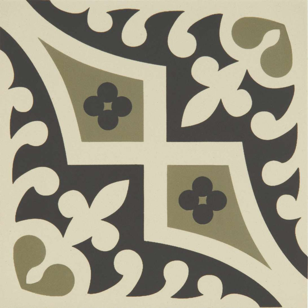Original Style Odyssey Primo Romanesque Dublin and Black on White 15x15cm-