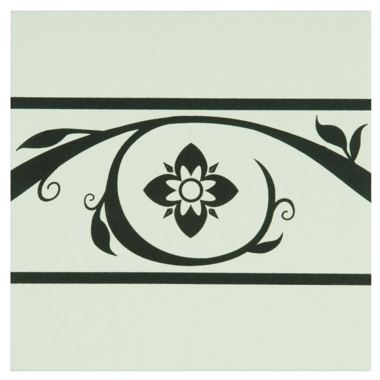 Оriginal Style Odyssey Primo Saxon Border Black on Dover White 15x15cm-