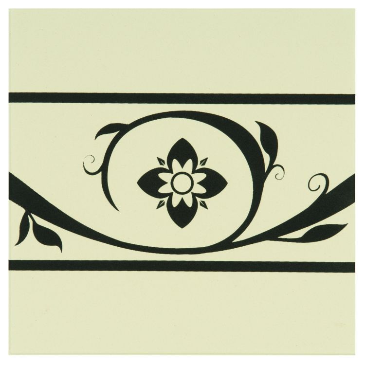 Оriginal Style Odyssey Primo Saxon Border Black on White 15x15cm-
