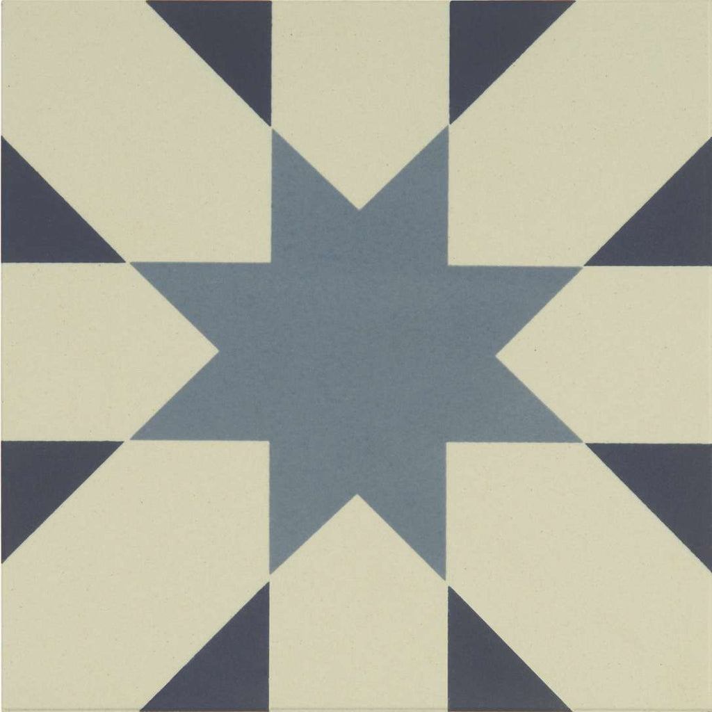 Original Style Odyssey Primo Seville Light Blue and Dark Blue on Dover White 15x15cm-