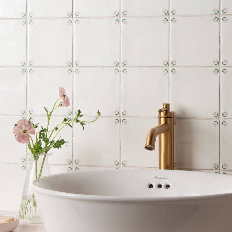 Original Style Spring April Rose Ceramic Wall Tile 13x13cm