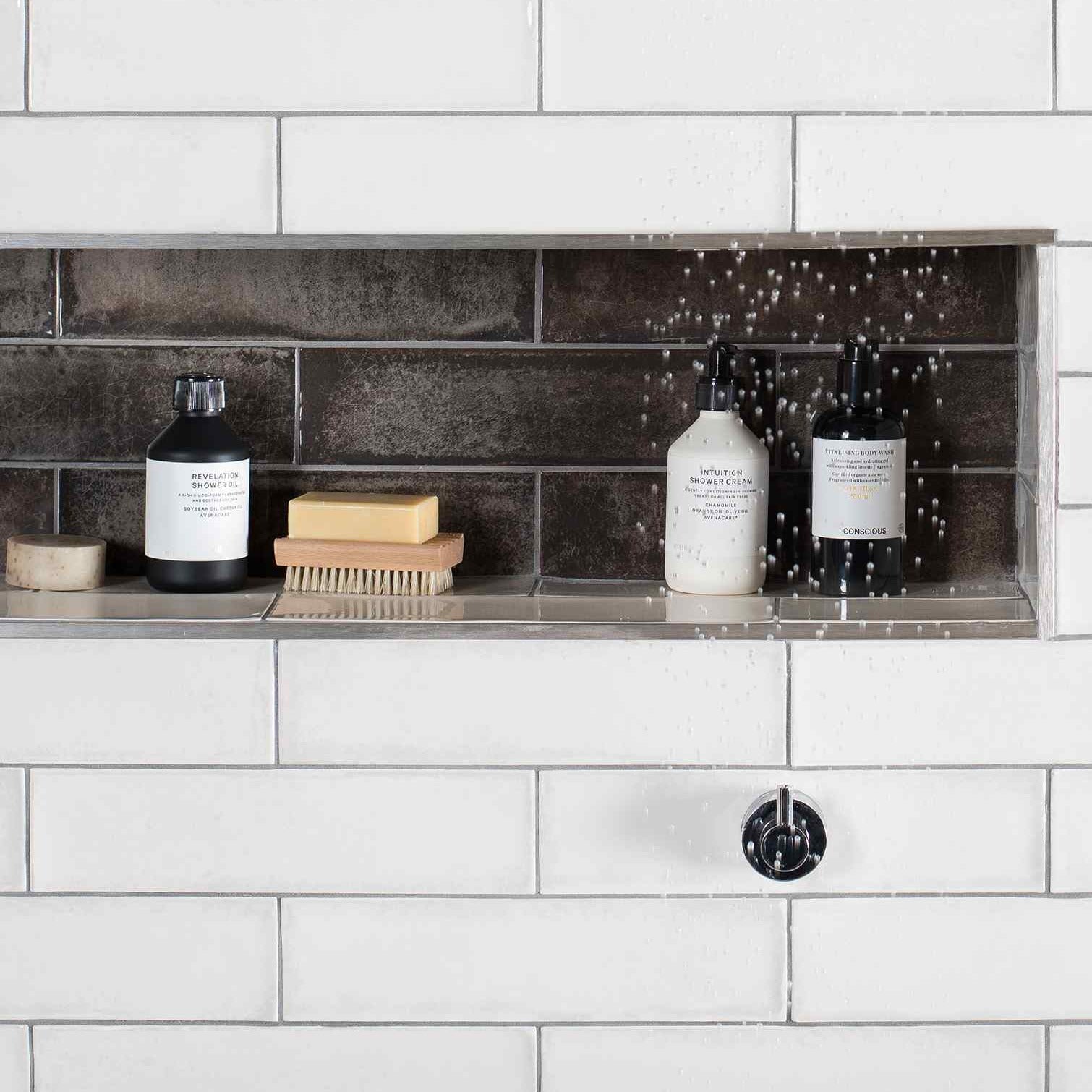 Original Style Tileworks Montblanc Anthracite Tile 7.5x30cm-