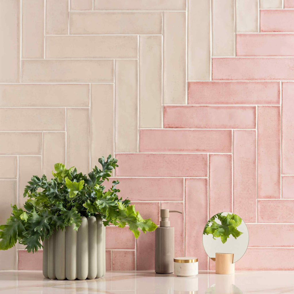 Original Style Tileworks Montblanc Pink Tile 7.5x30cm-