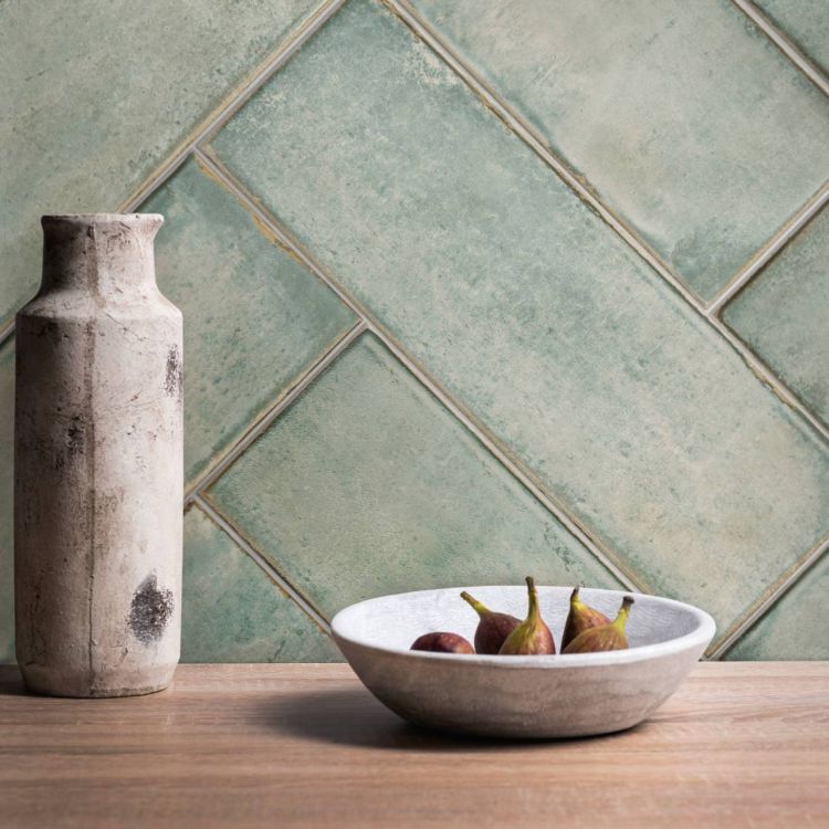Original Style Tileworks Montblanc Sage Ceramic Wall Tile 20x60cm-