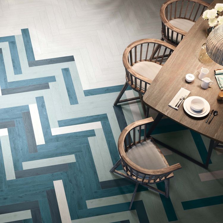 Original Style Tileworks Nebraska Aqua Matt Wood Effect Tile 10x60cm-