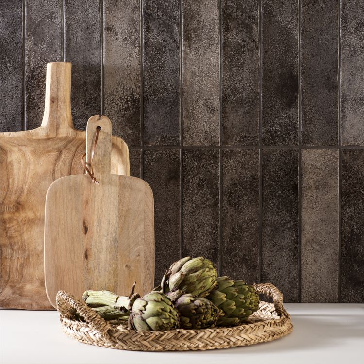 Original Style Tileworks Oken Brick Anthracite Tile 7.5x30cm-
