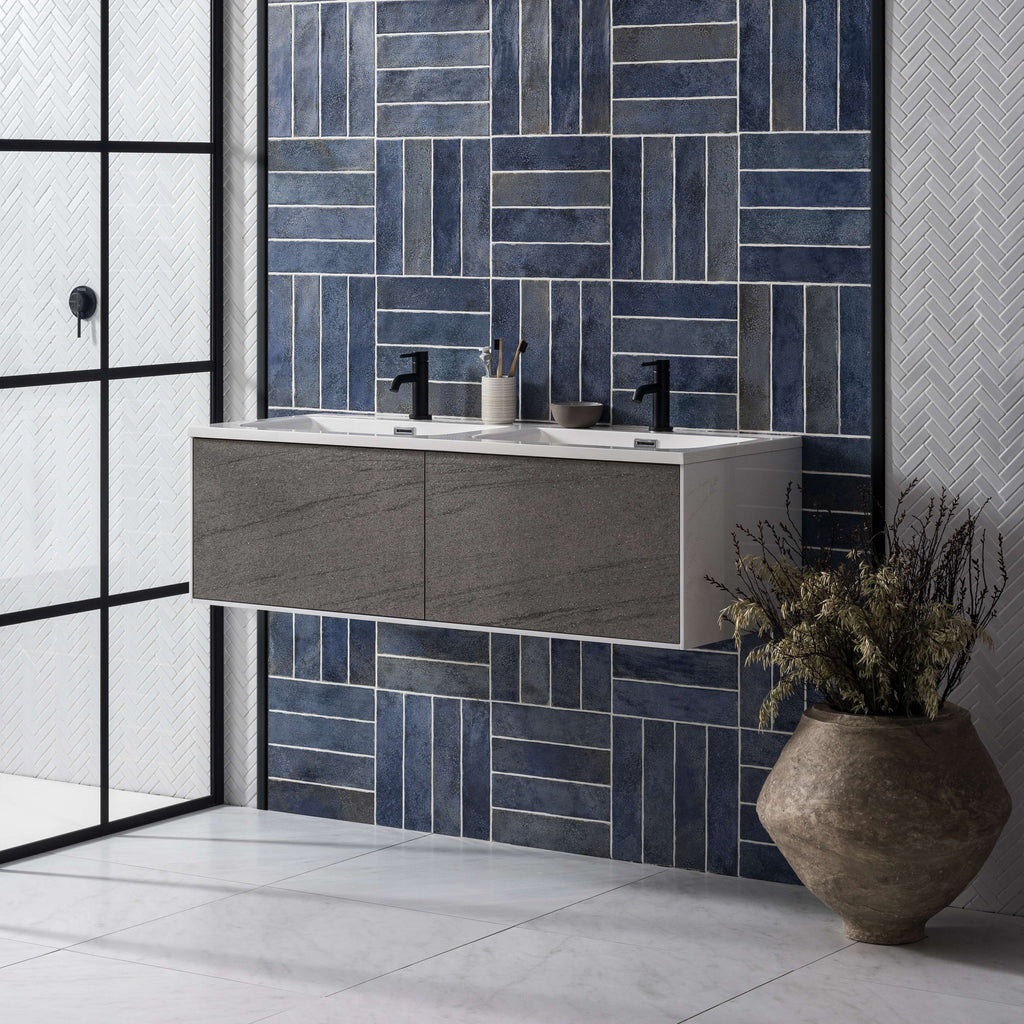Original Style Tileworks Oken Brick Blue Tile 7.5x30cm-