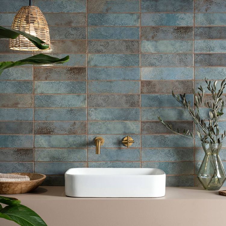 Original Style Tileworks Oken Brick Green Tile 7.5x30cm-