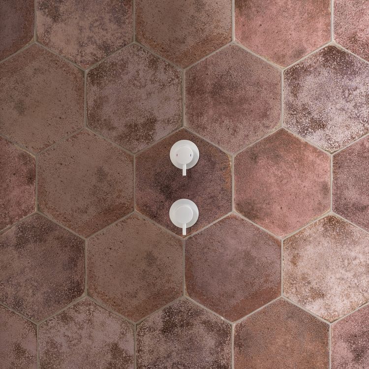 Original Style Tileworks Oken Hexagon Garnet Tile 20x30cm-