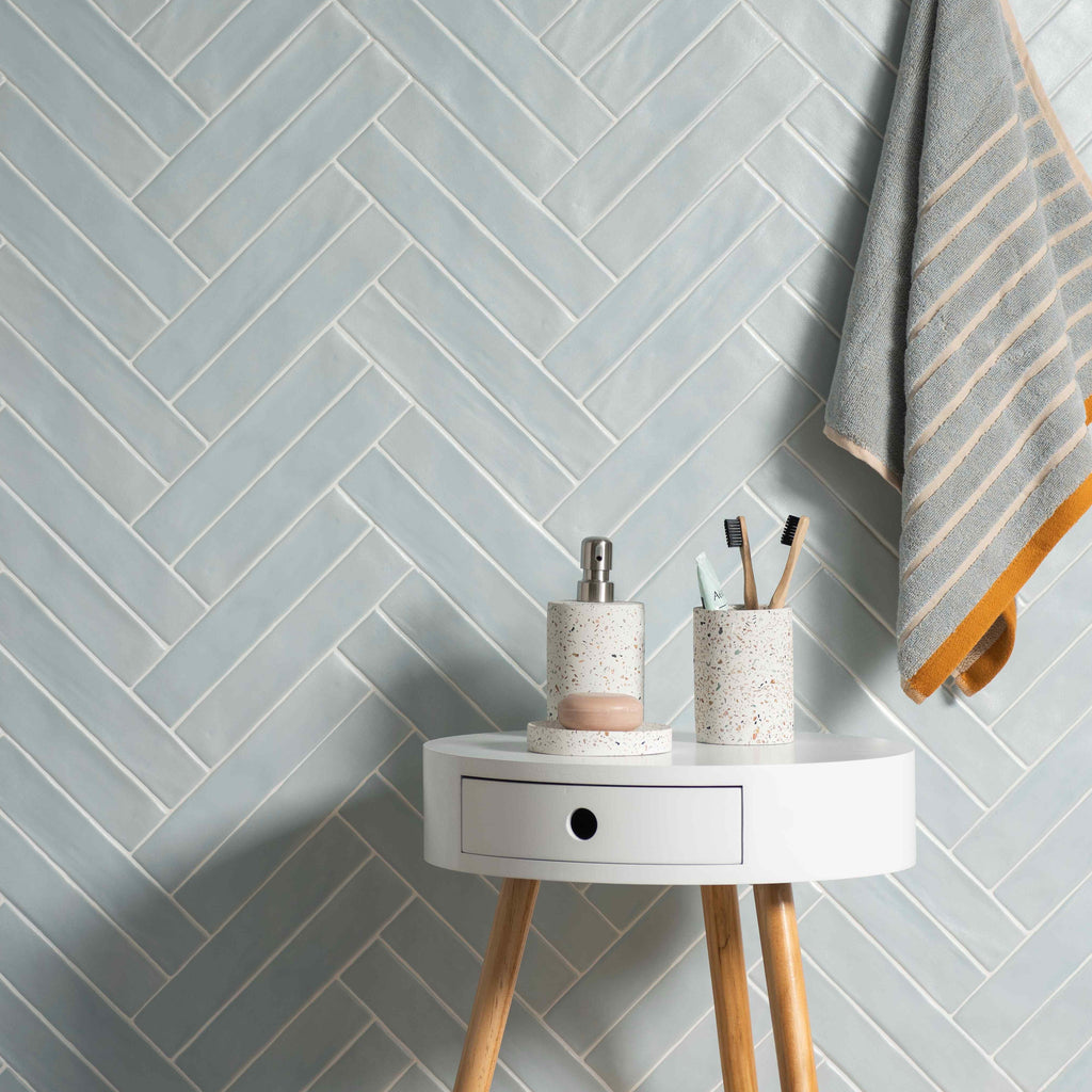 Original Style Tileworks Sherbet Blue Brick Tile 5x25cm-