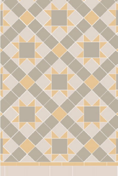 Original Style Victorian Blenheim 3-colour Pattern-Floor-Tile