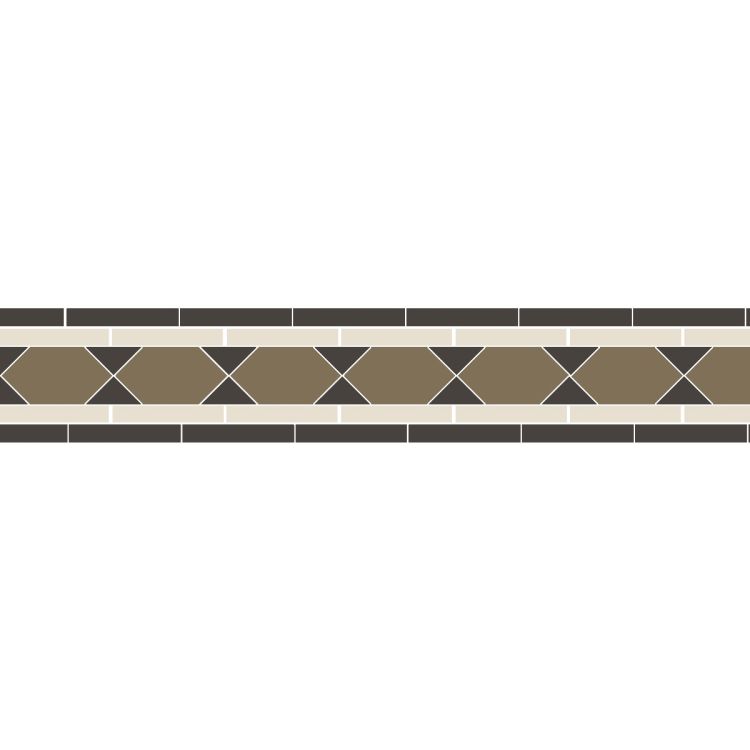 Original Style Victorian Brunel Green and Black Border-Floor-Tile
