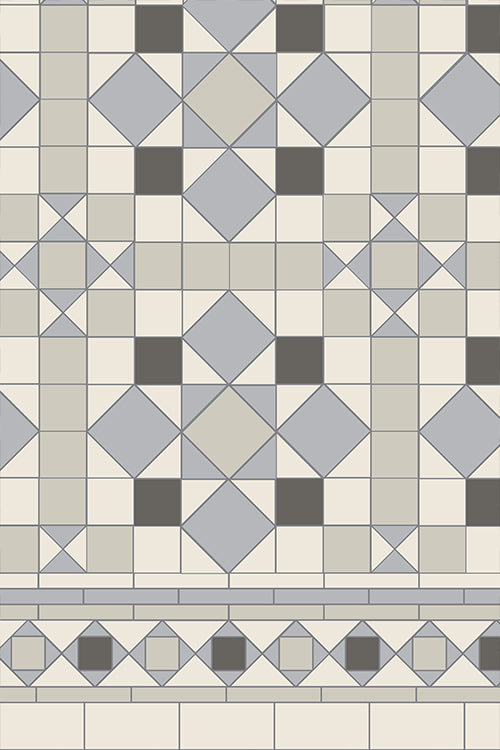 Original Style Victorian Chatsworth 4 colour Pattern-Floor-Tile