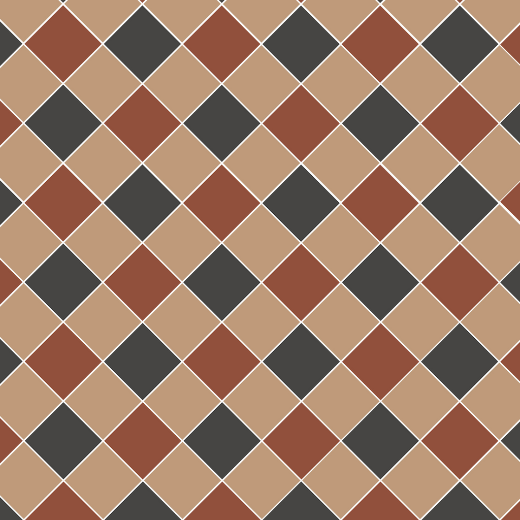 Original Style Victorian Dorchester Black, Red and Old London Pattern-Floor-Tile