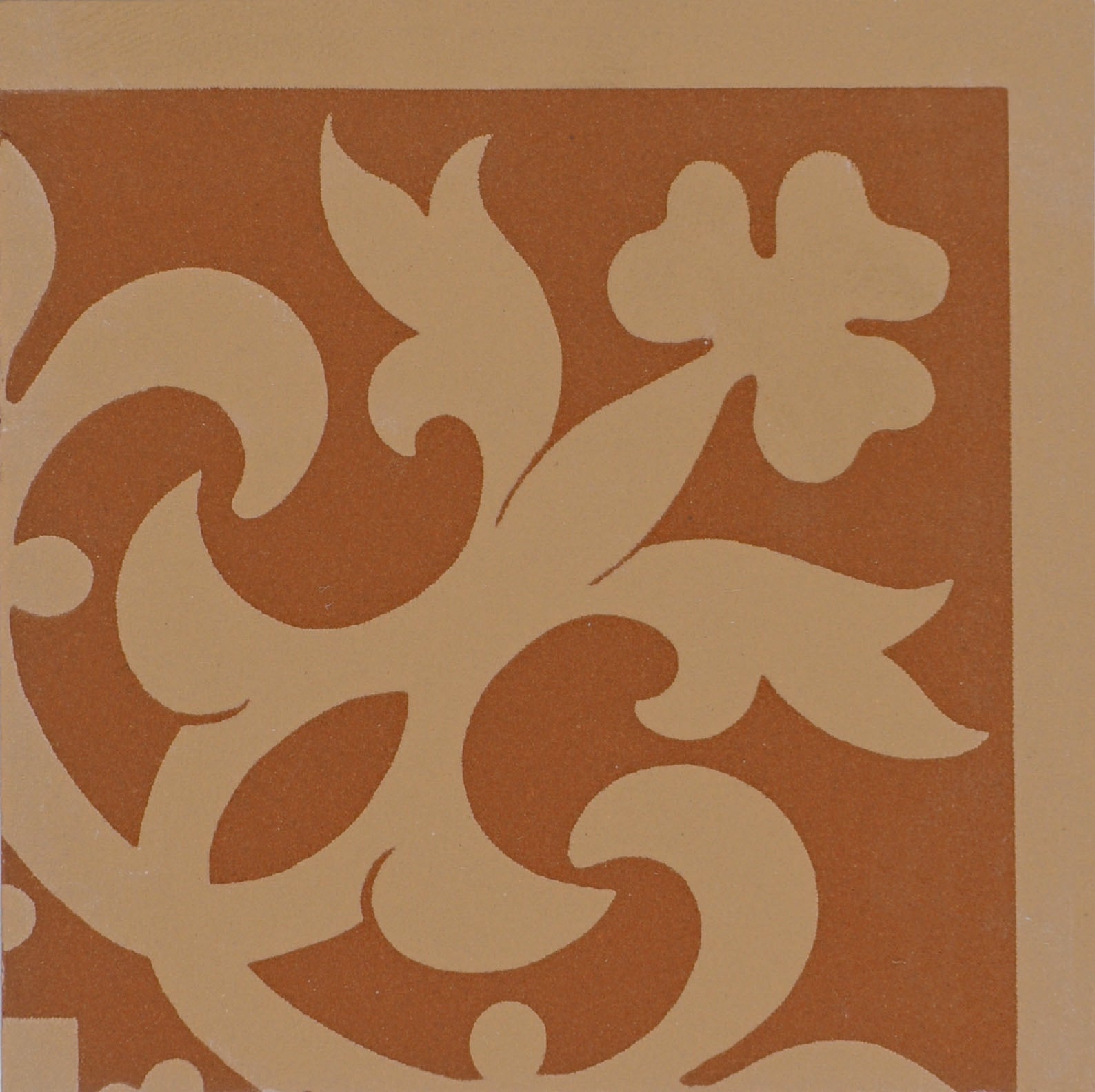 Original Style Victorian Elgin Corner-Buff on Red-IM-0017169-Floor-Tile