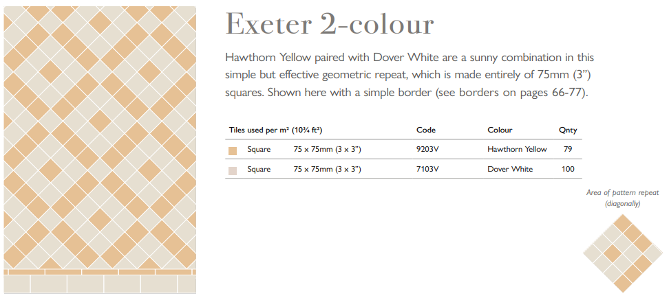 Original Style Victorian Exeter 2-Colour Pattern-Floor-Tile