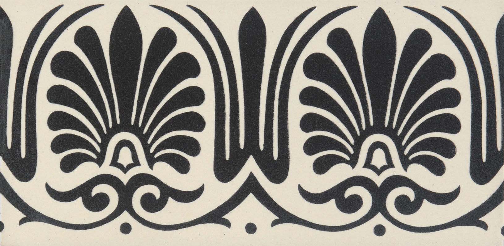 Original Style Victorian Faraday Border-Black on White-IM-0003616-Floor-Tile