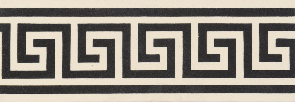 Original Style Victorian Greek Key Border-Black on White-IM-0022019-Floor-Tile