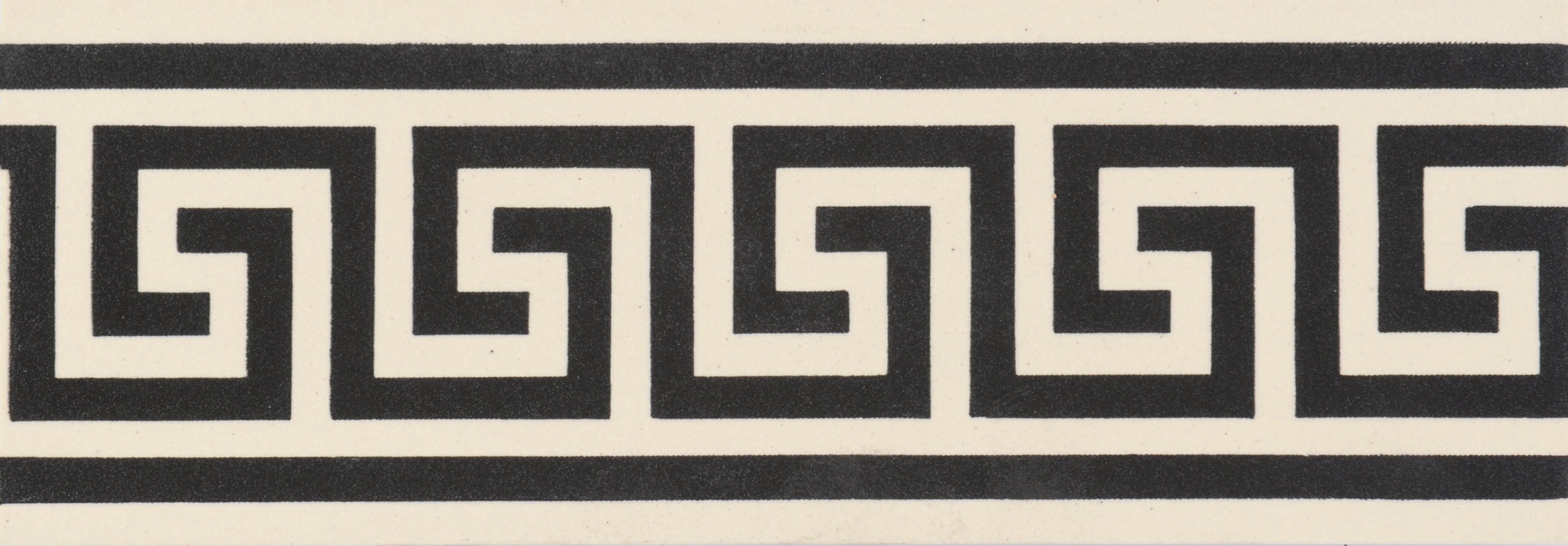 Original Style Victorian Greek Key Border-Black on White-IM-0022019-Floor-Tile