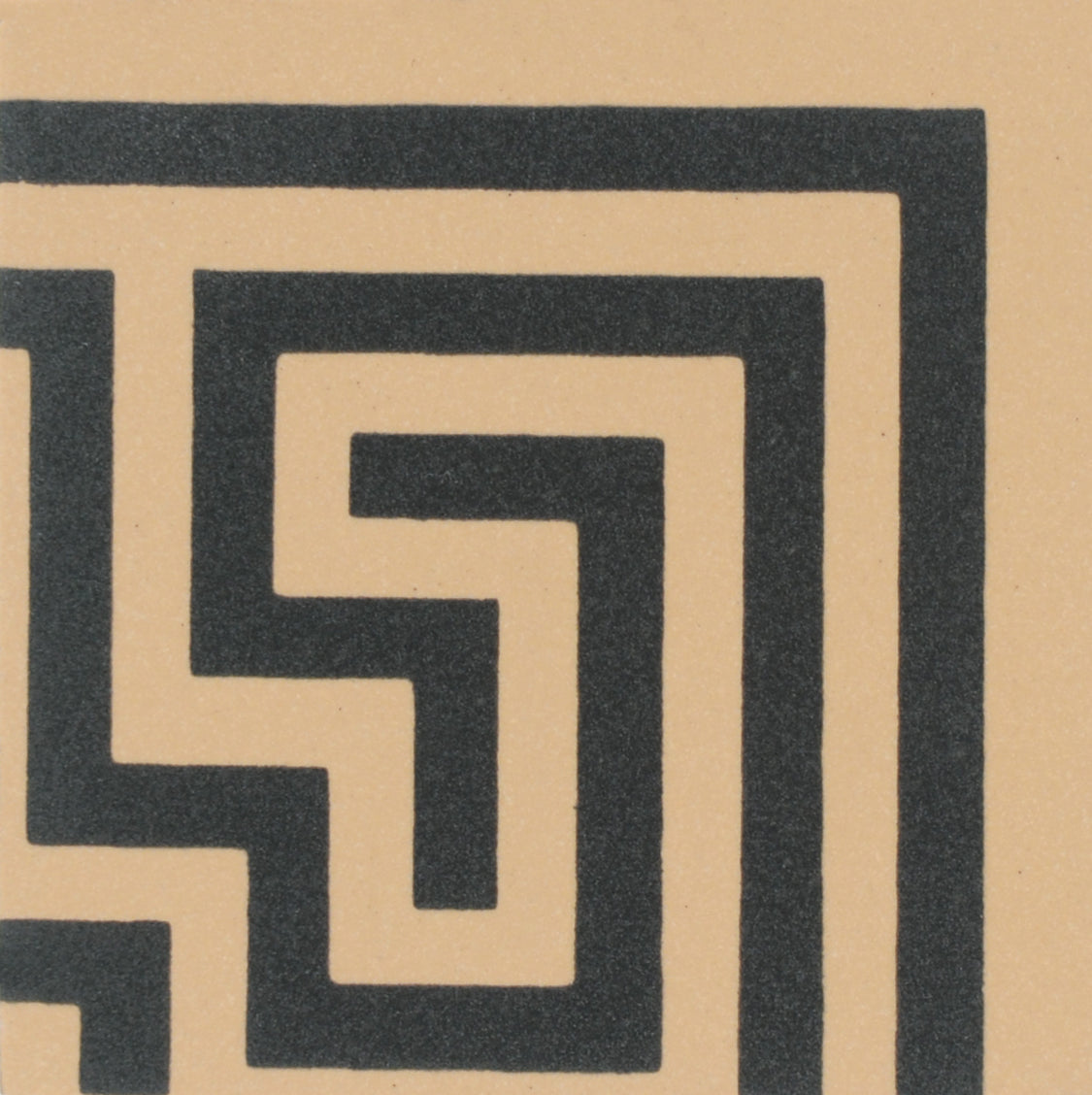 Original Style Victorian Greek Key Corner-Black on Buff-IM-0014595-Floor-Tile