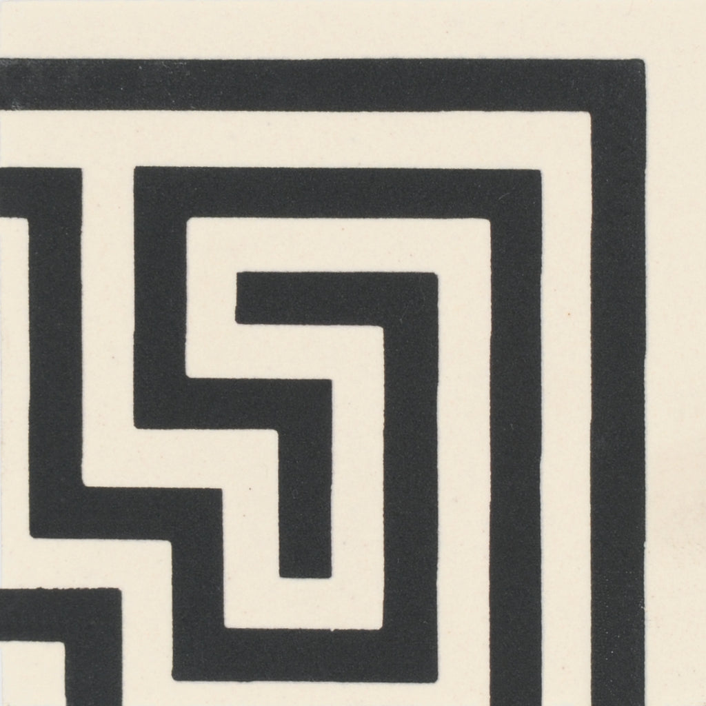 Original Style Victorian Greek Key Corner-Black on White-IM-0019927-Floor-Tile